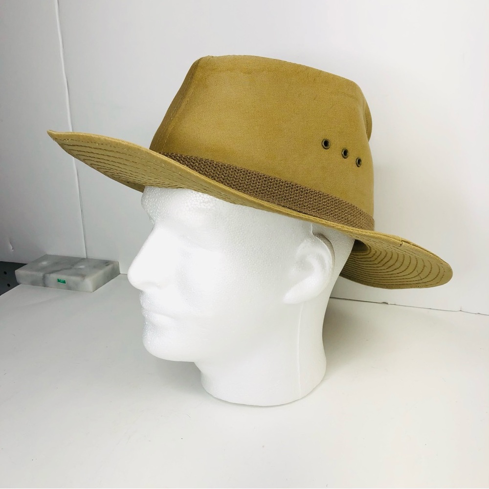 VTG Park Royal Mens Tan Hat XL Western Cowboy Canvas Ranch Vented Breathable USA